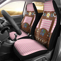 Lederhosen Oktoberfest Car Seat Cover Pink Edelweiss Floral Polka Dots - Wonder Print Shop