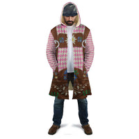 Lederhosen Oktoberfest Cloak Pink Edelweiss Floral Polka Dots - Wonder Print Shop