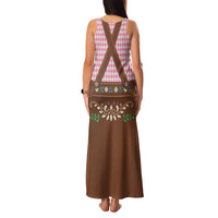 Lederhosen Oktoberfest Family Matching Tank Maxi Dress and Hawaiian Shirt Pink Edelweiss Floral Polka Dots - Wonder Print Shop