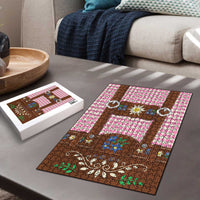 Lederhosen Oktoberfest Puzzle Pink Edelweiss Floral Polka Dots - Wonder Print Shop