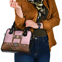 Lederhosen Oktoberfest Shoulder Handbag Pink Edelweiss Floral Polka Dots - Wonder Print Shop