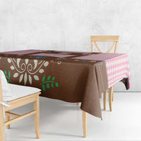 Lederhosen Oktoberfest Tablecloth Pink Edelweiss Floral Polka Dots - Wonder Print Shop