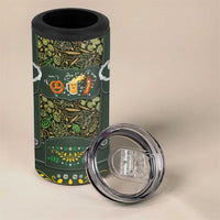 Lederhosen Oktoberfest 4 in 1 Can Cooler Tumbler Hops And Malt Pattern - Wonder Print Shop