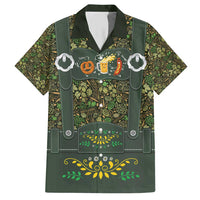 Lederhosen Oktoberfest Hawaiian Shirt Hops And Malt Pattern - Wonder Print Shop