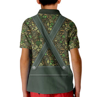 Lederhosen Oktoberfest Kid Polo Shirt Hops And Malt Pattern - Wonder Print Shop