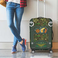 Lederhosen Oktoberfest Luggage Cover Hops And Malt Pattern - Wonder Print Shop