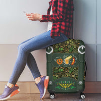Lederhosen Oktoberfest Luggage Cover Hops And Malt Pattern - Wonder Print Shop