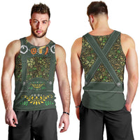 Lederhosen Oktoberfest Men Tank Top Hops And Malt Pattern - Wonder Print Shop