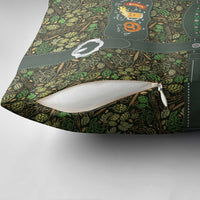 Lederhosen Oktoberfest Pillow Cover Hops And Malt Pattern - Wonder Print Shop