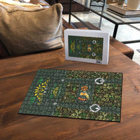 Lederhosen Oktoberfest Puzzle Hops And Malt Pattern - Wonder Print Shop