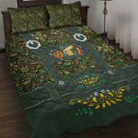 Lederhosen Oktoberfest Quilt Bed Set Hops And Malt Pattern - Wonder Print Shop