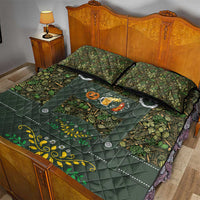 Lederhosen Oktoberfest Quilt Bed Set Hops And Malt Pattern - Wonder Print Shop