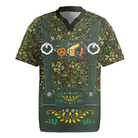 Lederhosen Oktoberfest Rugby Jersey Hops And Malt Pattern - Wonder Print Shop