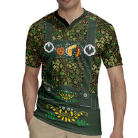 Lederhosen Oktoberfest Rugby Jersey Hops And Malt Pattern - Wonder Print Shop