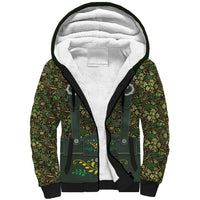 Lederhosen Oktoberfest Sherpa Hoodie Hops And Malt Pattern - Wonder Print Shop