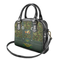 Lederhosen Oktoberfest Shoulder Handbag Hops And Malt Pattern - Wonder Print Shop