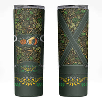 Lederhosen Oktoberfest Skinny Tumbler Hops And Malt Pattern - Wonder Print Shop