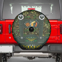 Lederhosen Oktoberfest Spare Tire Cover Hops And Malt Pattern - Wonder Print Shop