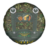 Lederhosen Oktoberfest Spare Tire Cover Hops And Malt Pattern - Wonder Print Shop