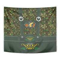 Lederhosen Oktoberfest Tapestry Hops And Malt Pattern - Wonder Print Shop
