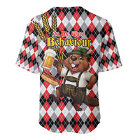 Oktoberfest Beaver Baseball Jersey On My Wurst Behaviour - Wonder Print Shop