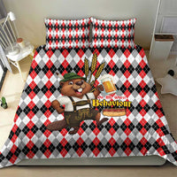 Oktoberfest Beaver Bedding Set On My Wurst Behaviour - Wonder Print Shop