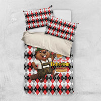 Oktoberfest Beaver Bedding Set On My Wurst Behaviour - Wonder Print Shop