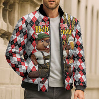 Oktoberfest Beaver Bomber Puffer Jacket On My Wurst Behaviour - Wonder Print Shop