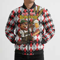 Oktoberfest Beaver Bomber Puffer Jacket On My Wurst Behaviour - Wonder Print Shop