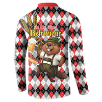 Oktoberfest Beaver Button Sweatshirt On My Wurst Behaviour - Wonder Print Shop