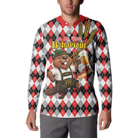 Oktoberfest Beaver Button Sweatshirt On My Wurst Behaviour - Wonder Print Shop