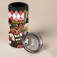 Oktoberfest Beaver 4 in 1 Can Cooler Tumbler On My Wurst Behaviour - Wonder Print Shop