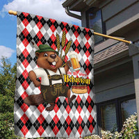 Oktoberfest Beaver Garden Flag On My Wurst Behaviour - Wonder Print Shop