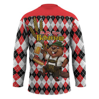 Oktoberfest Beaver Hockey Jersey On My Wurst Behaviour - Wonder Print Shop
