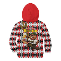 Oktoberfest Beaver Kid Hoodie On My Wurst Behaviour - Wonder Print Shop