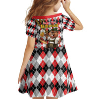Oktoberfest Beaver Kid Short Sleeve Dress On My Wurst Behaviour - Wonder Print Shop