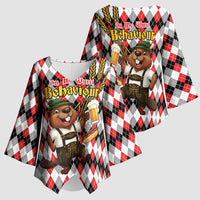 Oktoberfest Beaver Kimono Sleeve Blouse On My Wurst Behaviour - Wonder Print Shop