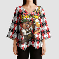 Oktoberfest Beaver Kimono Sleeve Blouse On My Wurst Behaviour - Wonder Print Shop