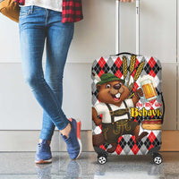 Oktoberfest Beaver Luggage Cover On My Wurst Behaviour - Wonder Print Shop