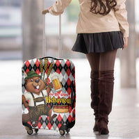 Oktoberfest Beaver Luggage Cover On My Wurst Behaviour - Wonder Print Shop