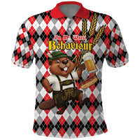 Oktoberfest Beaver Polo Shirt On My Wurst Behaviour - Wonder Print Shop