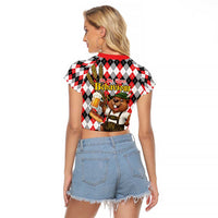 Oktoberfest Beaver Raglan Cropped T Shirt On My Wurst Behaviour - Wonder Print Shop