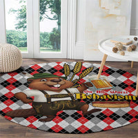 Oktoberfest Beaver Round Carpet On My Wurst Behaviour - Wonder Print Shop
