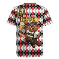 Oktoberfest Beaver Rugby Jersey On My Wurst Behaviour - Wonder Print Shop