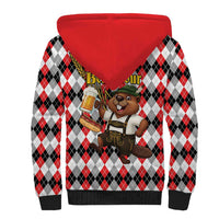 Oktoberfest Beaver Sherpa Hoodie On My Wurst Behaviour - Wonder Print Shop