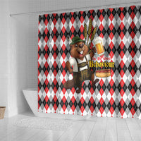Oktoberfest Beaver Shower Curtain On My Wurst Behaviour - Wonder Print Shop