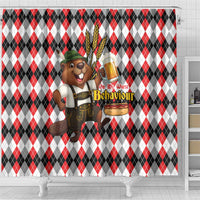 Oktoberfest Beaver Shower Curtain On My Wurst Behaviour - Wonder Print Shop