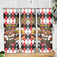 Oktoberfest Beaver Skinny Tumbler On My Wurst Behaviour - Wonder Print Shop