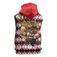 Oktoberfest Beaver Sleeveless Hoodie On My Wurst Behaviour - Wonder Print Shop