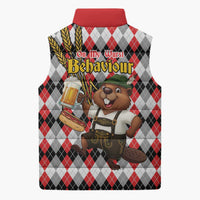 Oktoberfest Beaver Sleeveless Puffer Jacket On My Wurst Behaviour - Wonder Print Shop